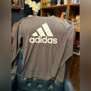 Adidas Men's Gray Long Sleeve Shirt